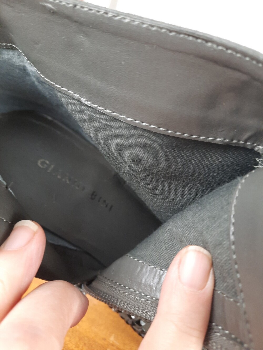 Giani Bini Embellished Grey and Black Ankle Booties - High Heel - Picture 11 of 16